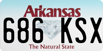 AR license plate 686KSX