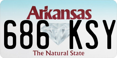 AR license plate 686KSY