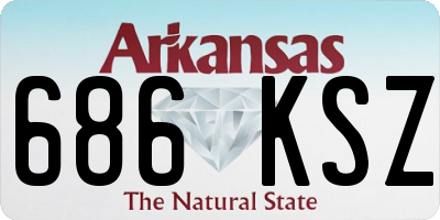 AR license plate 686KSZ