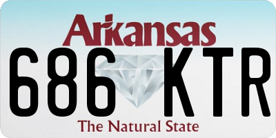 AR license plate 686KTR
