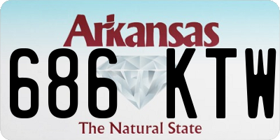 AR license plate 686KTW