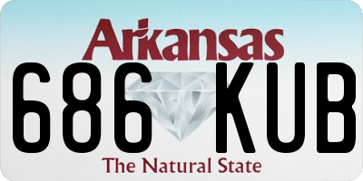 AR license plate 686KUB