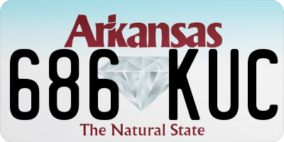 AR license plate 686KUC