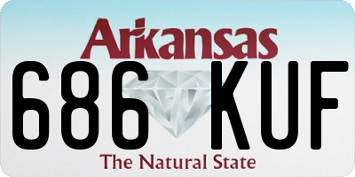 AR license plate 686KUF