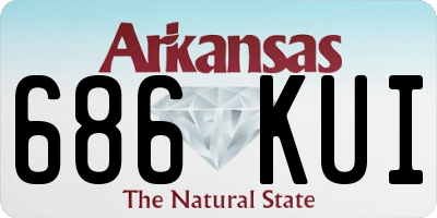 AR license plate 686KUI