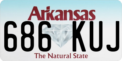 AR license plate 686KUJ