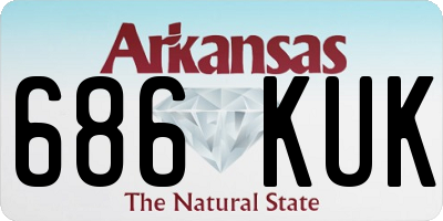 AR license plate 686KUK