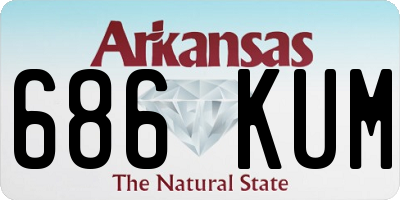 AR license plate 686KUM