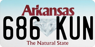 AR license plate 686KUN