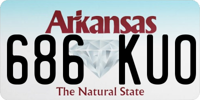 AR license plate 686KUO