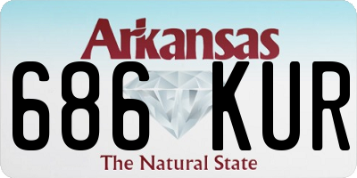 AR license plate 686KUR