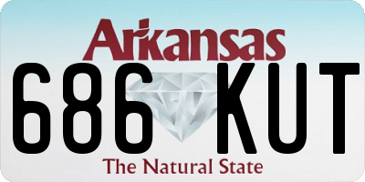 AR license plate 686KUT