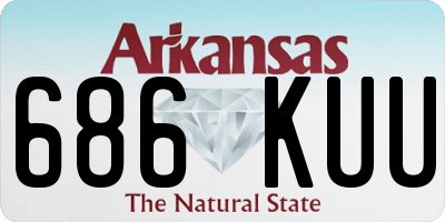 AR license plate 686KUU