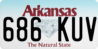 AR license plate 686KUV