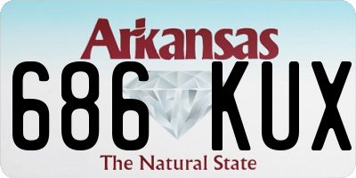AR license plate 686KUX