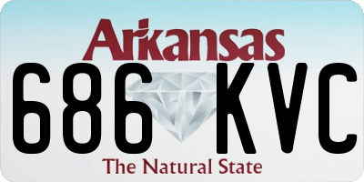AR license plate 686KVC