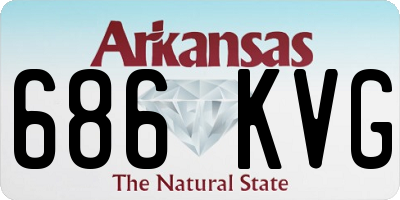 AR license plate 686KVG
