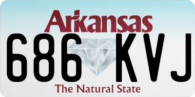 AR license plate 686KVJ