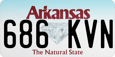 AR license plate 686KVN