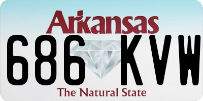 AR license plate 686KVW