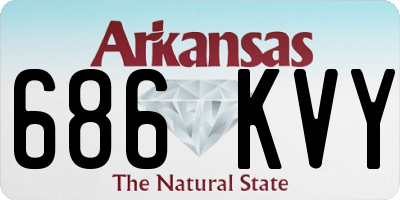 AR license plate 686KVY