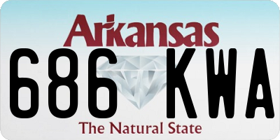AR license plate 686KWA
