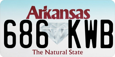 AR license plate 686KWB