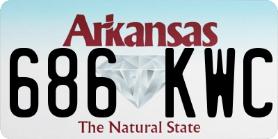 AR license plate 686KWC