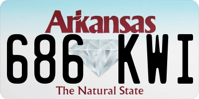 AR license plate 686KWI