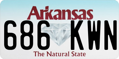 AR license plate 686KWN