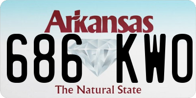 AR license plate 686KWO