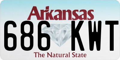 AR license plate 686KWT