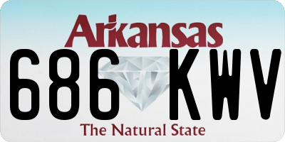AR license plate 686KWV