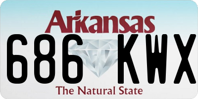 AR license plate 686KWX