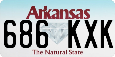 AR license plate 686KXK