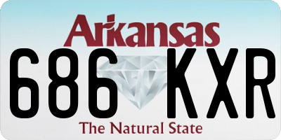 AR license plate 686KXR
