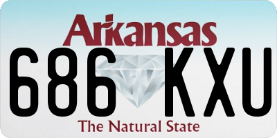AR license plate 686KXU