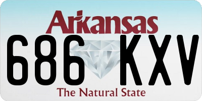 AR license plate 686KXV