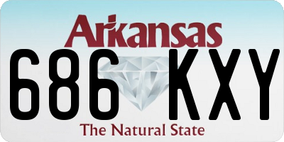 AR license plate 686KXY