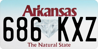 AR license plate 686KXZ