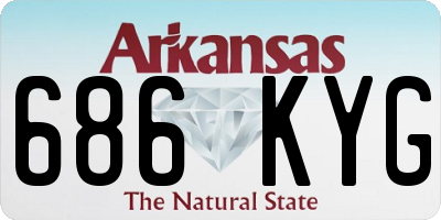 AR license plate 686KYG