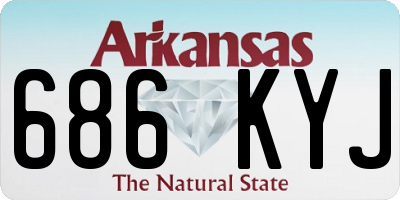 AR license plate 686KYJ