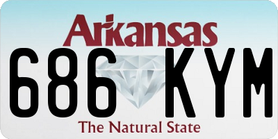 AR license plate 686KYM