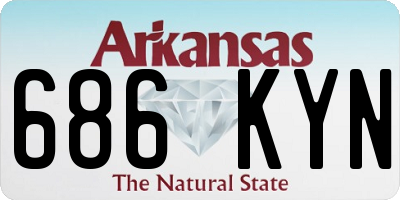 AR license plate 686KYN