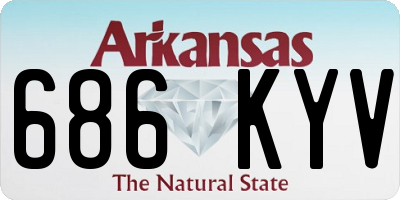 AR license plate 686KYV