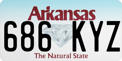 AR license plate 686KYZ