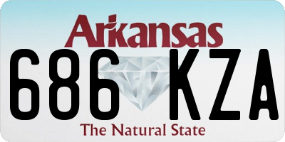 AR license plate 686KZA