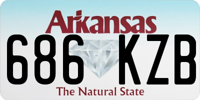 AR license plate 686KZB