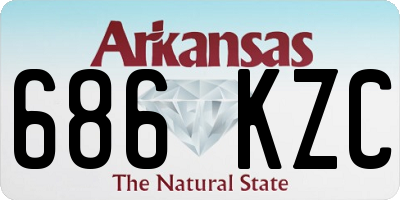 AR license plate 686KZC