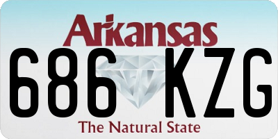 AR license plate 686KZG